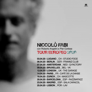 Niccolò Fabi en Madrid (cancelado) @ Sala Caracol